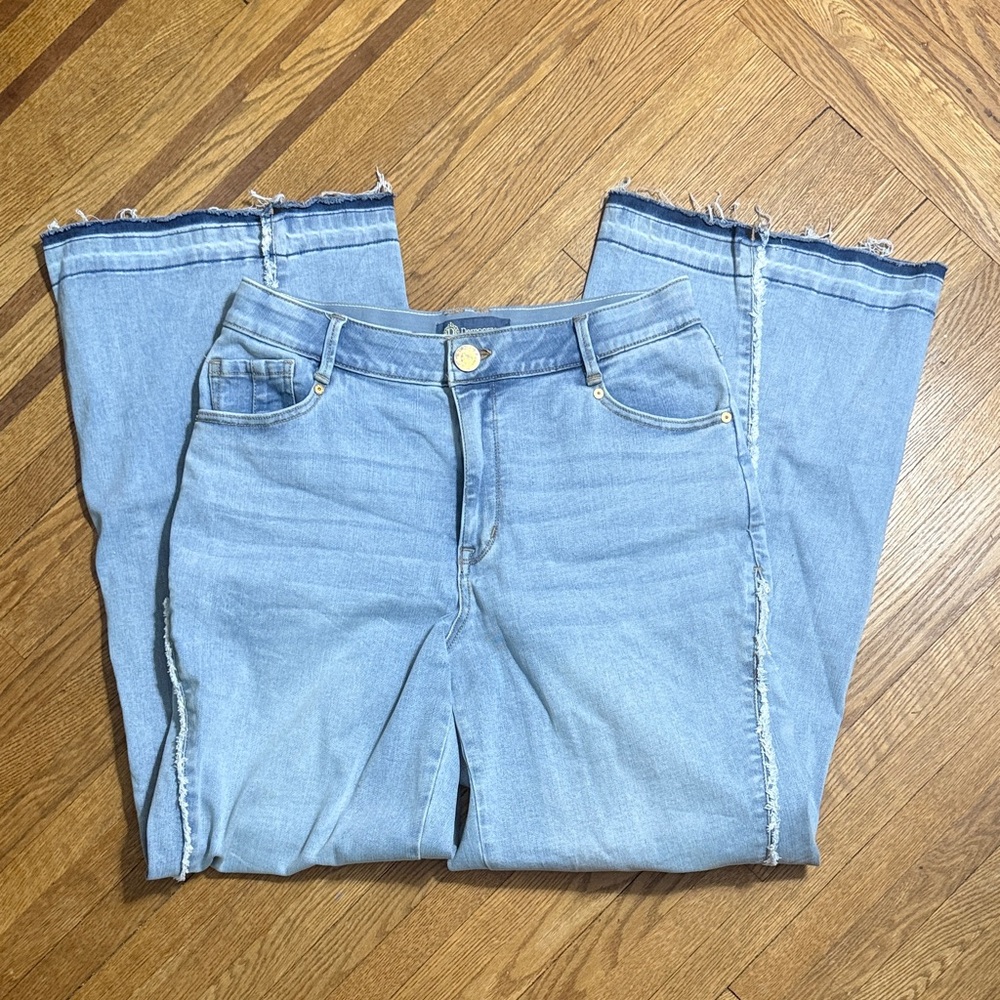 Democrats absolutely Light Blue Women's Distressed Straight-Leg Jeans